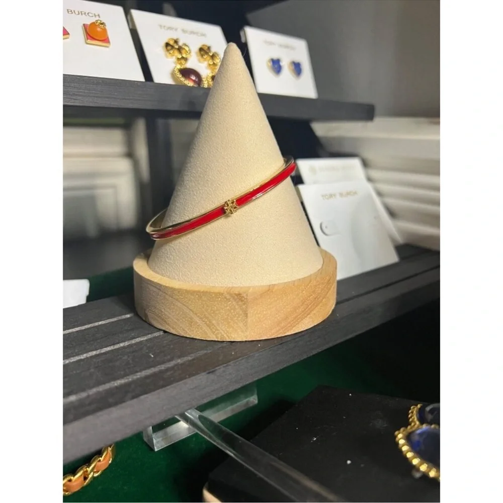 Tory Burch Red Kira Thin Bangle Bracelet - Picture 5 of 5